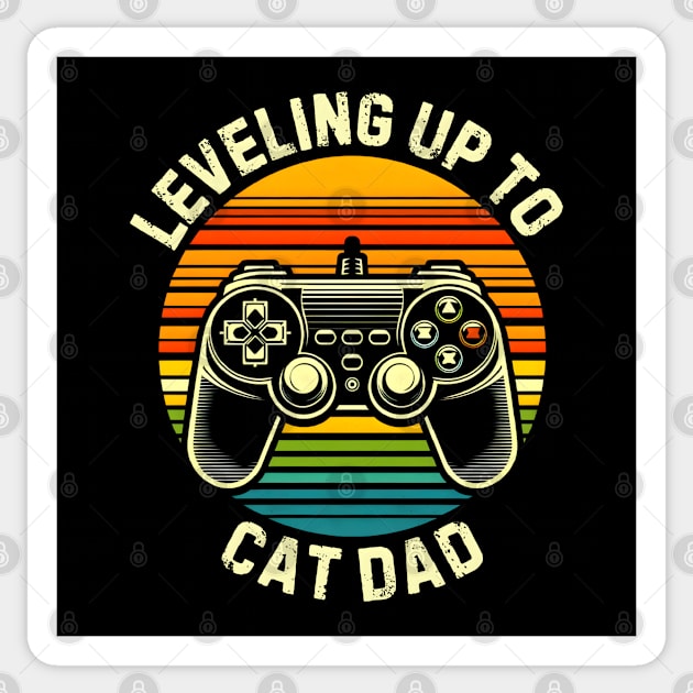 Leveling Up to Cat Dad Sticker by MakerMind8.2